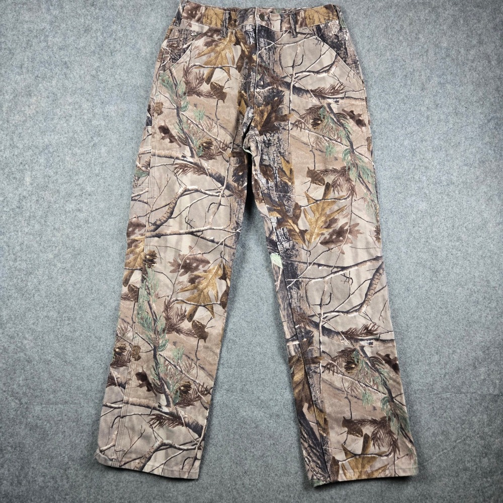 Carhartt Camo Carpenter Pants Mens 32x32 Camo RealTree Dungaree Hunting B235 CAP